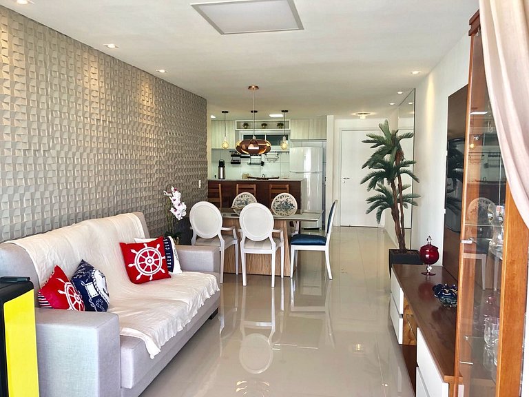 Apto. Solarium com Varanda e vista Piscina Prox. Beach Park